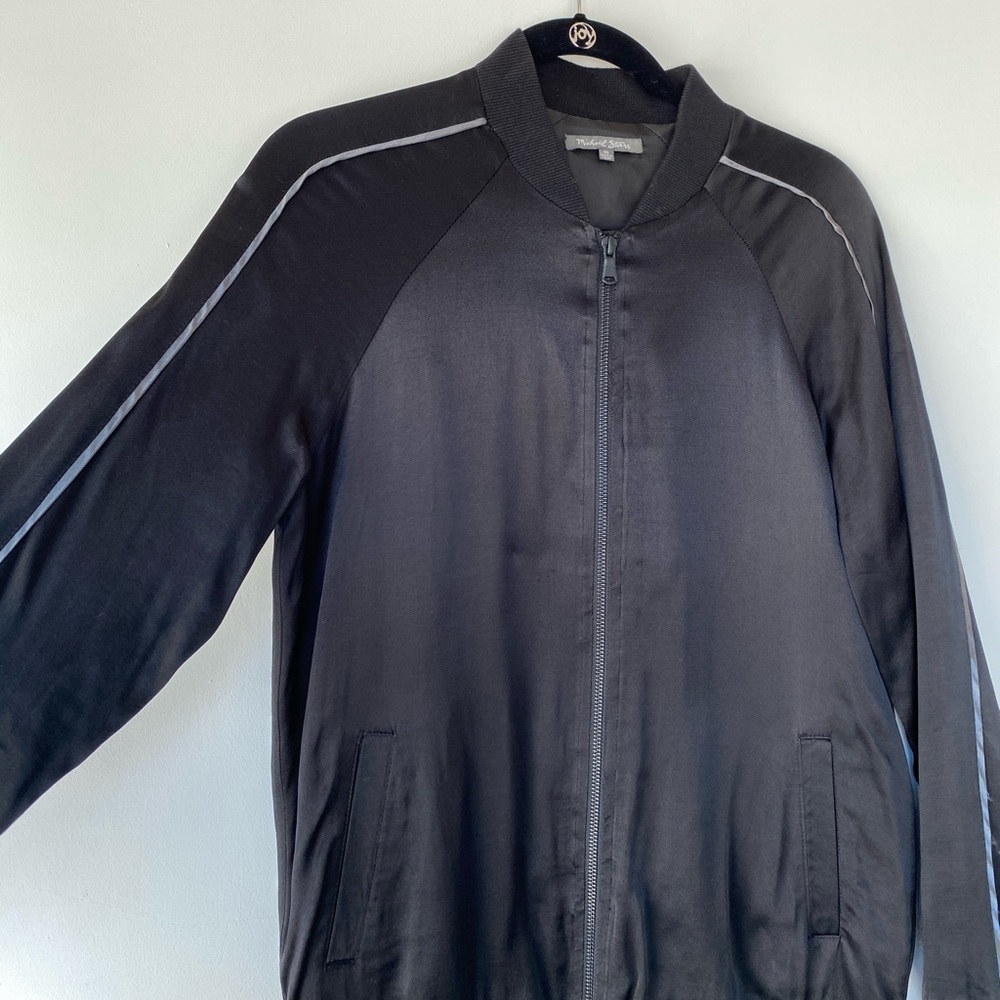MICHAEL STARS SILK BOMBER JACKET
